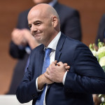 New FIFA president Gianni Infantino reacts after winning the FIFA presidential election during the extraordinary FIFA Congress in Zurich on February 26, 2016. AFP PHOTO / FABRICE COFFRINI / AFP / FABRICE COFFRINI        (Photo credit should read FABRICE COFFRINI/AFP/Getty Images)